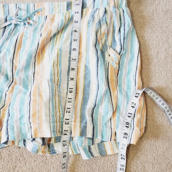 Briggs New York Linen Striped Stretch Nautical Preppy Beach Shorts XXL - Picture 4 of 7